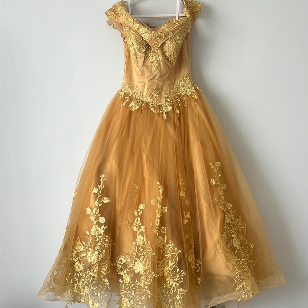 Golden Yellow Princess Gown - Adult Sized, Belle from Beauty & The Beast Vibes